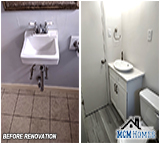 Renovated bathroom by MCM Homes, LLC